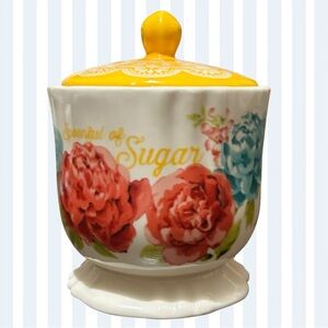Pioneer Woman Floral Ceramic Sugar Jar with Lid